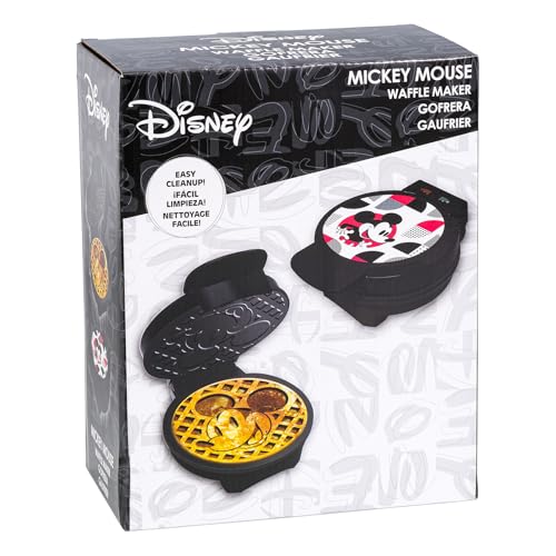 Image of Uncanny Brands Disney Mickey Mouse Waffle Maker - Non-Stick Round Waffle Iron - Easy to Use and Clean