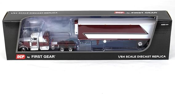 DCP 1/64 Legendary Red & White Kenworth W900A w/ 40ft Vintage Reefer Trailer 60-1687