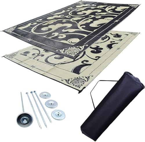 EZ Travel RV Patio Mat - 9' x 18' Reversible Outdoor Rug