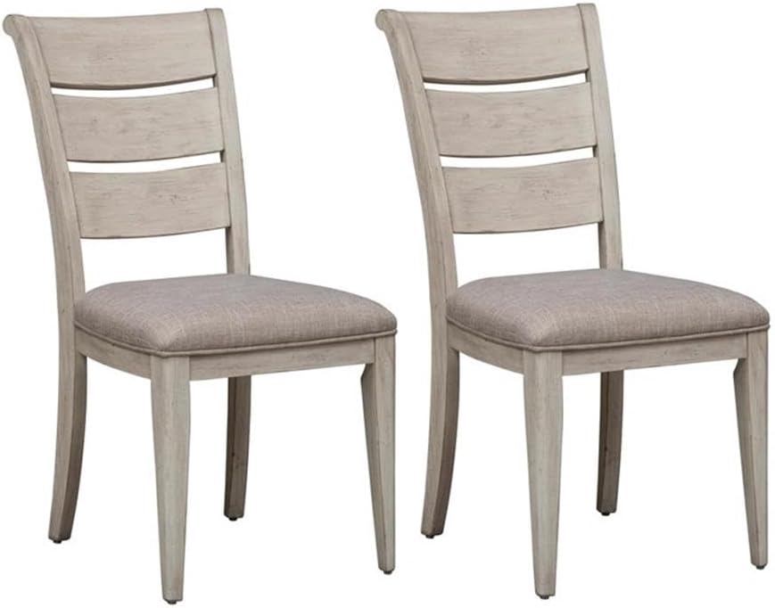 Farmhouse Reimagined Ladder Back Uph Side Chair (RTA)-Set of 2