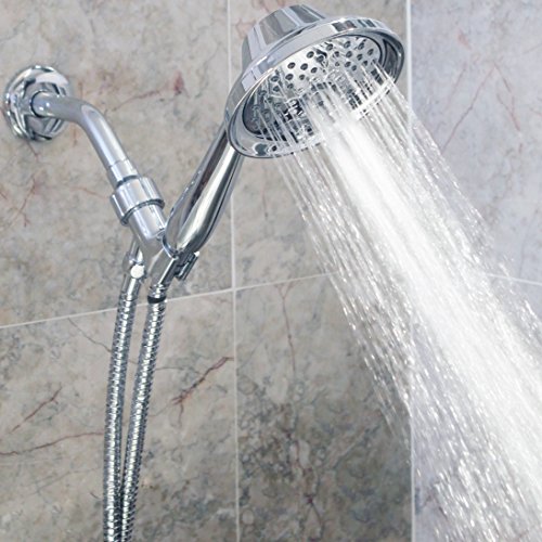 Universal 72 Inch Flexible Shower Hose - Extra Long, Stainless Steel, Double-Buckle For Handheld Showerhead - Aqua Elegante - Chrome
