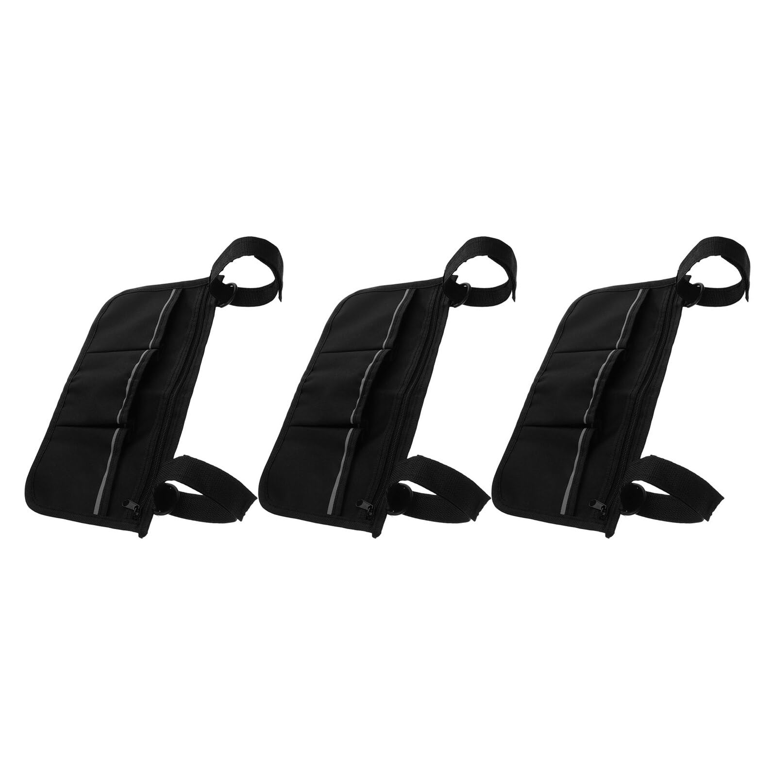 COLLBATH 3 Piezas Bolsa Para El Lado De La Silla De Ruedas Bolsas Laterales Para Sillas De Ruedas Black