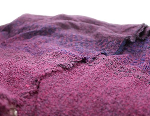 Wool Ruana Kerry Woollen Mills Burgundy Made in Ireland4