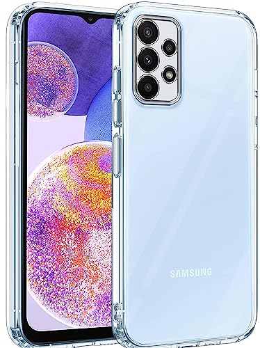 Image of Jkobi Back Cover for Samsung Galaxy A23 (Silicone Clear Shockproof Case with Camera Protection | Soft and Flexible | Transparent)