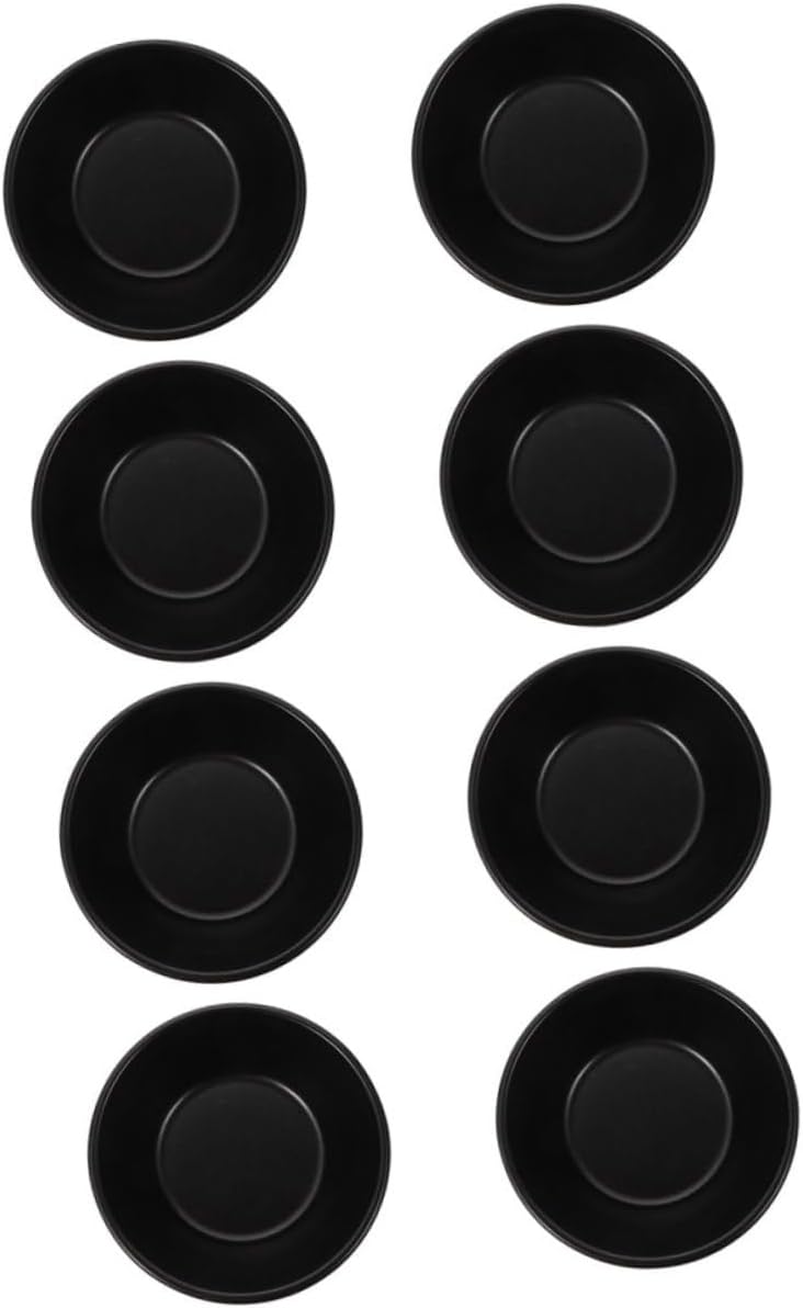 8pcs Carbon Steel Egg Tart Maker Nonstick Coating Tart Molds for Baking