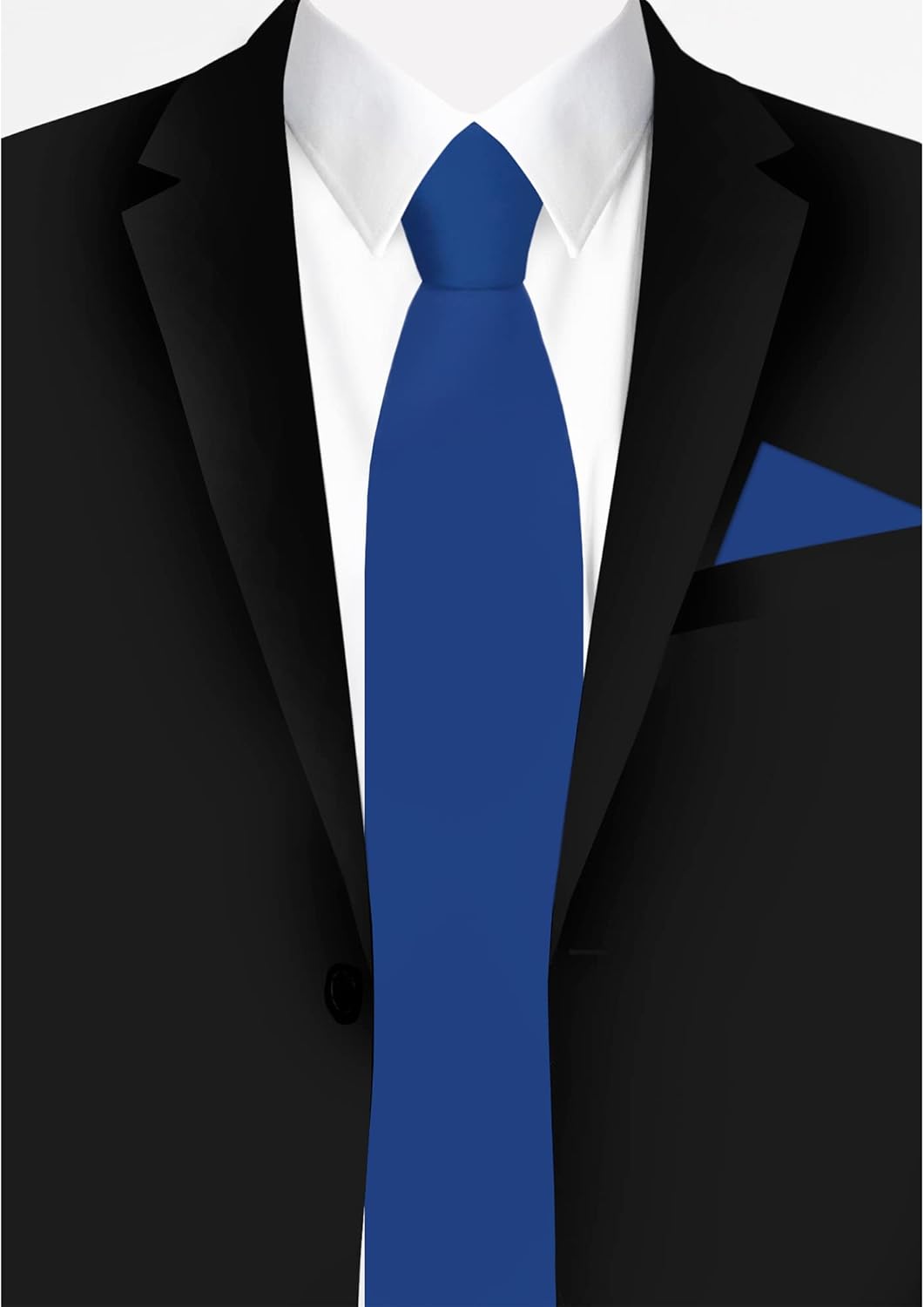 Jacob Alexander Solid Color Men's Regular Tie Royal Blue