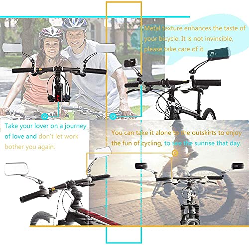Bike Mirrors Handlebar Rearview Mirror, Bicycle Mirrors For Handlebars 2 Pack, Bike Mirrors For Handlebar For Electric Bike, Mountain Bike, And Fixed Gear Bike (Black1) #TOP4