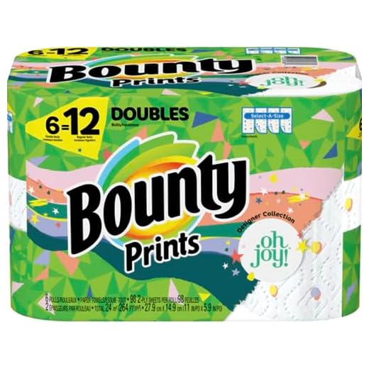 Bounty Select-A-Size Paper Towels Print, 6 ct, 6 Count (Pack of 1)