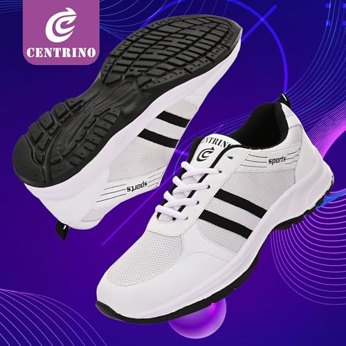 Image of Centrino Men's Sneaker Shoes Stylish | Shoes for Man Casual Sports | Lightweight Breathable Lace-Up Walking Shoes with Cushioned Insole | Comfortable Anti-Skid Canvas Sneakers for Men | Mens Shoes (9201)