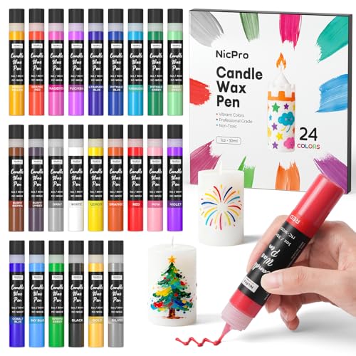 Colorful Wax Candle Painting Pen Set