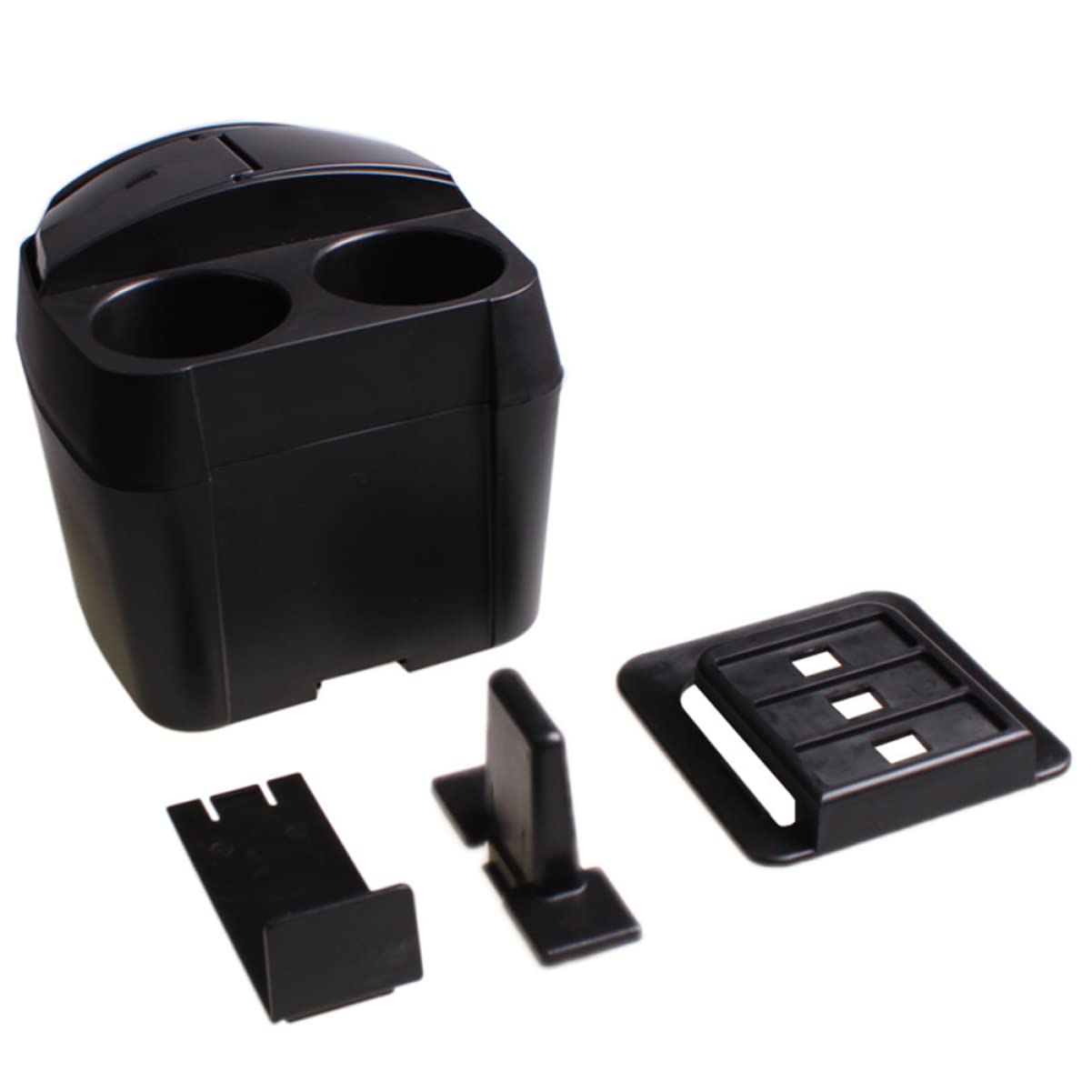 OUNONA Mini Poubelle de Voiture Multifonction Noire en Plastique