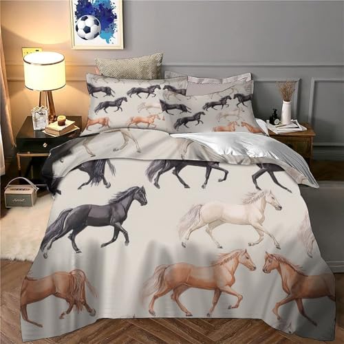 Housse de couette cheval hypoallergénique en microfibre douce - 6