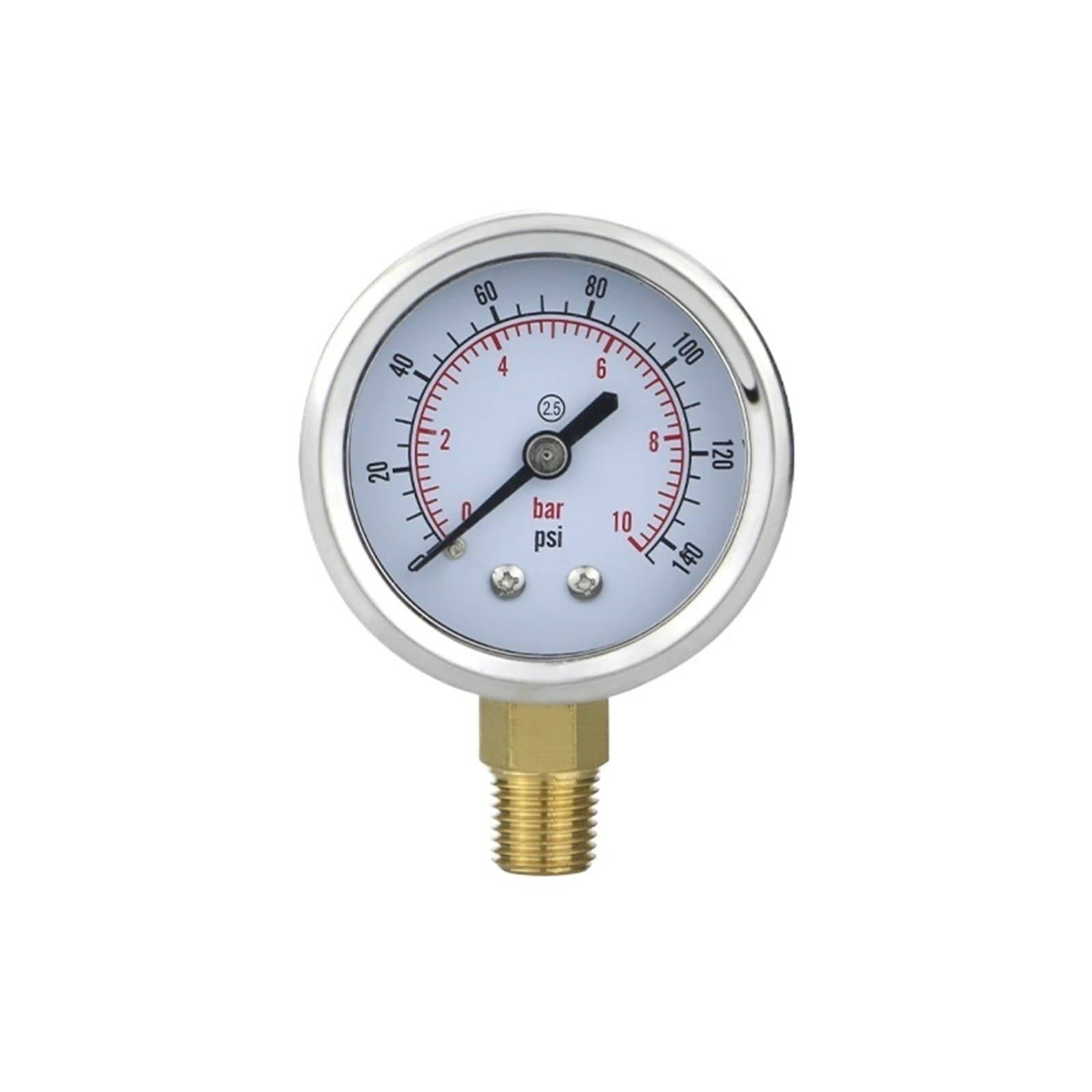 50 mm (2") ciśnieniomierz wypełnienie gliceryną 0...1...400 bar/psi mosiądz przyłącze gwintowane woda, gaz, paliwo, manometr (M14-1,5 z olejem, 0-10 bar)