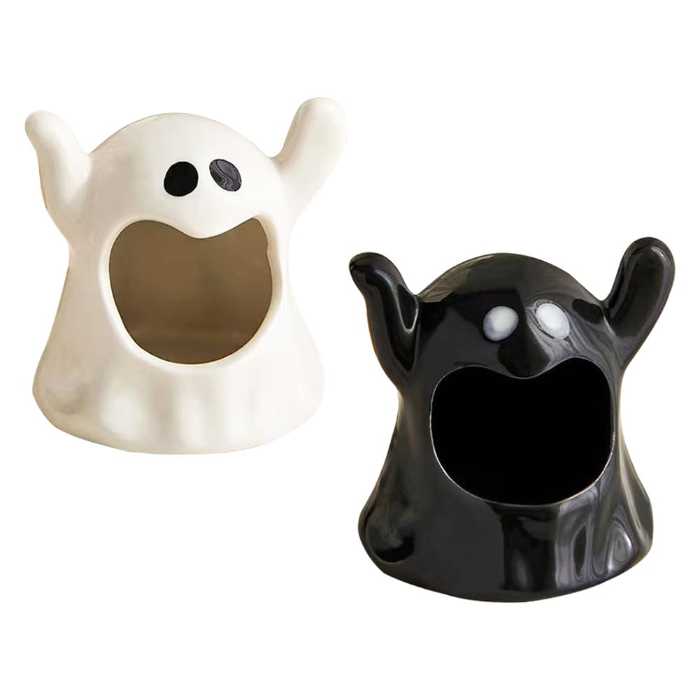 2 Pcs Ceramic Ghost Candy Bowls, Ceramic Candy Holder, Funny ...
