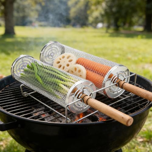 Soporte de acero inoxidable para verduras de barbacoa que evita caídas 4
