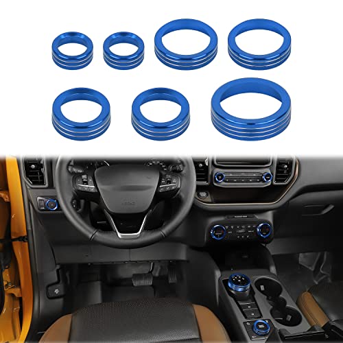 Boutons d'interrupteur phare Ford Bronco 2021-2022 climatisation alu bleu