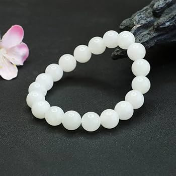 Amazon.com: 和田玉白玉手串羊脂白手链珠宝饰品2032802