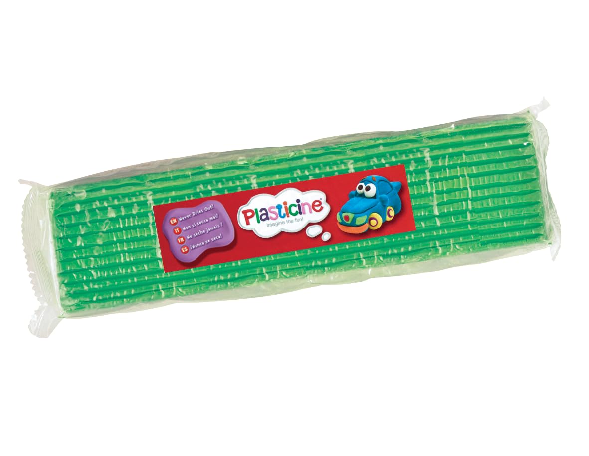Pâte à modeler Plasticine Vert Clair - 400 g pour Artistes et Animateurs
