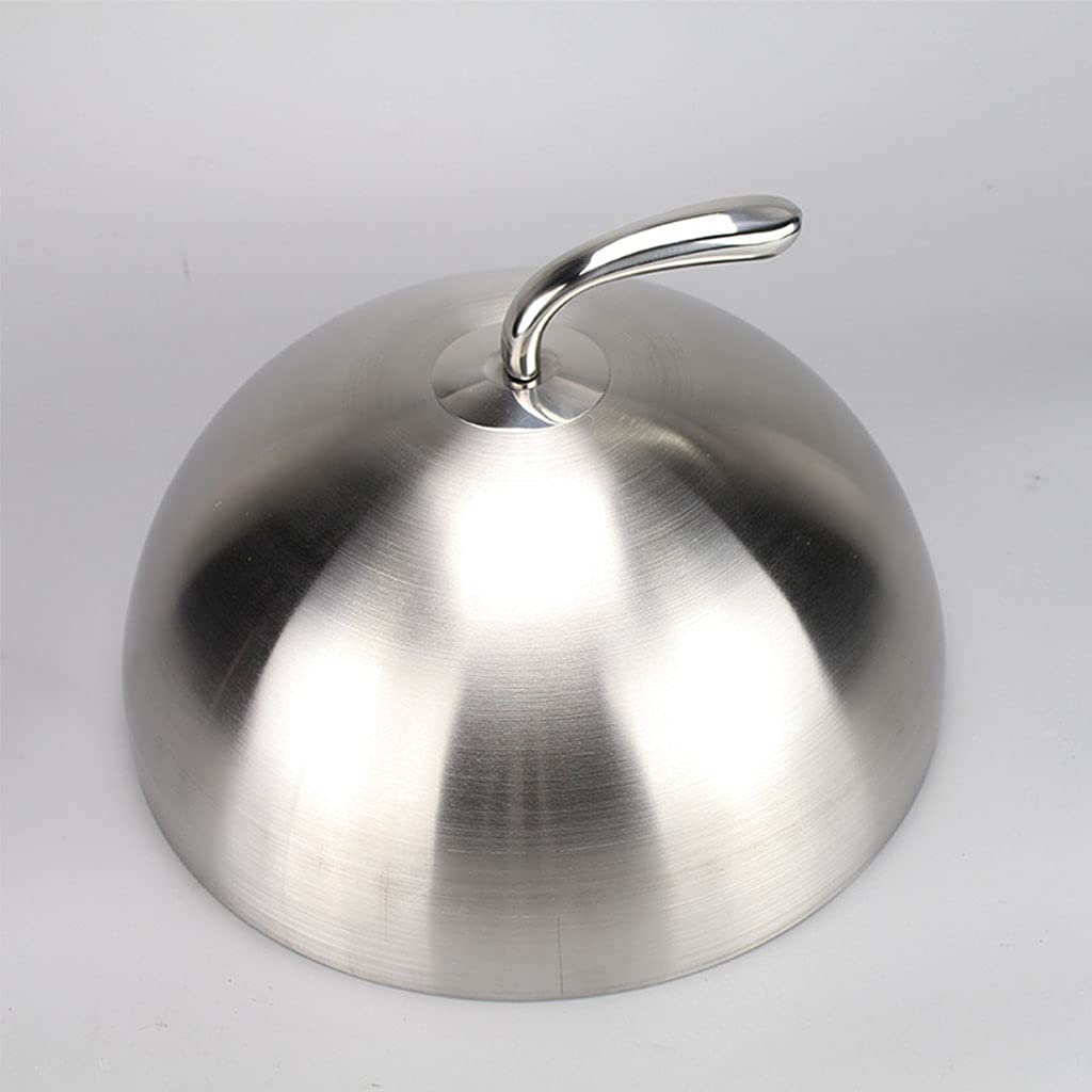 20/24/26/28 cm en acier inoxydable steak teppanyaki couvercle dôme plat alimentaire