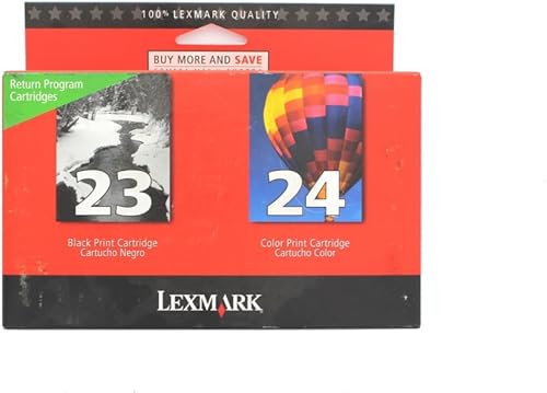 Lexmark (#23#24) 18C1571 Paquete combinado de cartuchos de tinta negra y de color