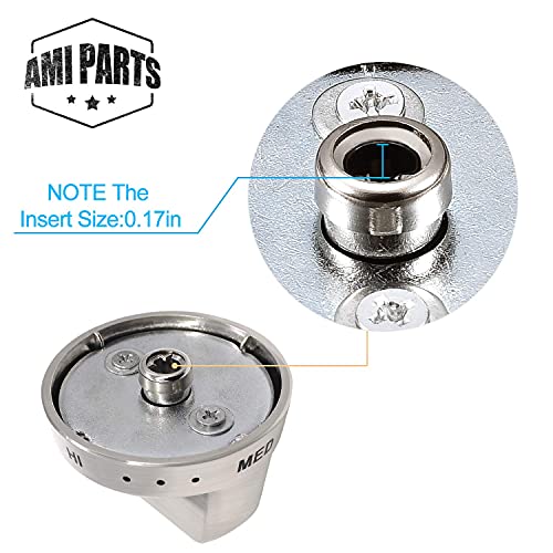 AMI PARTS DG64-00473A Gas Stove Knobs Compatible with Samsung Stove Knobs Replacement NX58F5700WS NX58K7850SS NX58H5600SS NX58J7750SS NX58H5650WS Range Burner Dial Knob(5pcs) by AMI PARTS - Image 2