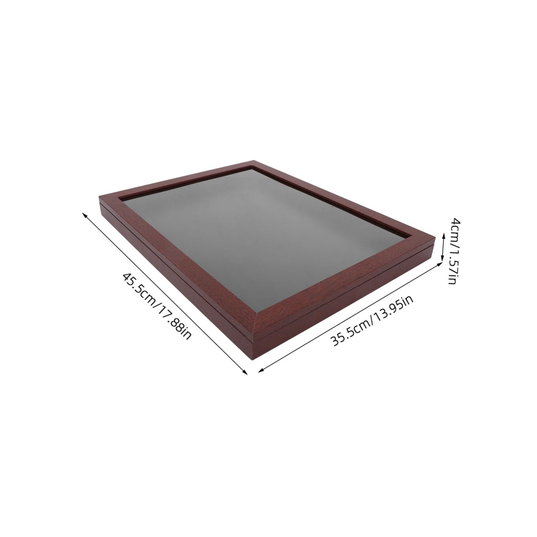 Didiseaon Marco de Uniforme de Fútbol de Madera Marrón Rectangular Diseño Elegante, Montaje en Pared y Vista Clara para Exhibir Camisetas Deportivas en Oficinas y Espacios Temáticos