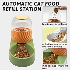   BNOSDM-2-Pcs-Gravity-Dog-Feeder-and-Water-Dispenser-Automatic-Dog-Cat-Food-and-Water-Dispenser-Set-Large-35-L-Pet-Self-Feeder-Station-for-Indoor-Small-and-Medium-Sized-Dog-Cats-White