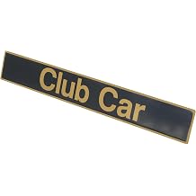 Name Plate for Club Car DS Emblem Golf CartBlack Gold
