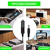 DC 12V 2A Car Charger Universal Power Cord 5.5x2.1mm 5FT Power Cord for DVD Players GPS Bluetooth Speakers label maker Camera router CD Player and More Includes 8 Connectors #3