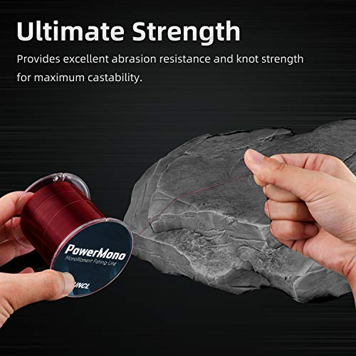 RUNCL PowerMono Fishing Line, Monofilament Fishing Line - Ultimate Strength, Shock Absorber, Suspend in Water, Knot Friendly - Mono Fishing Line (Brown, 25LB(11.3kgs), 300yds) - image 2