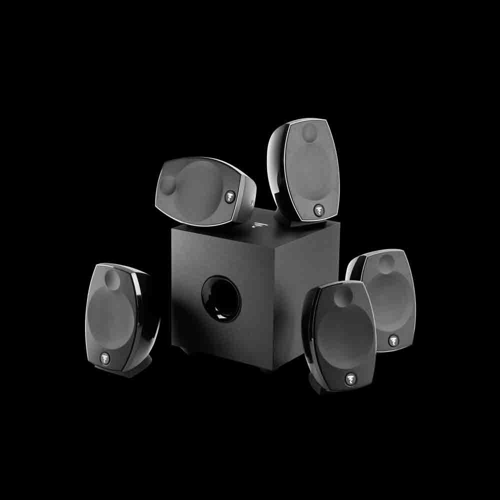 Focal SIBEVO5.1 Heimkino-Lautsprecher-Set, 200 W, Schwarz