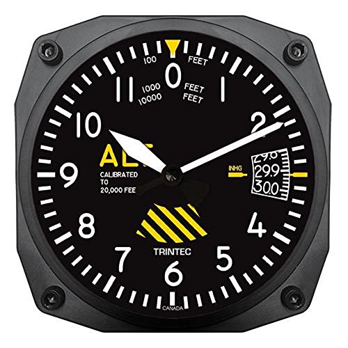 Trintec 30 th Anniversary 6.5 Aviation Altimeter Instrument Style Wall Clock 3060SE