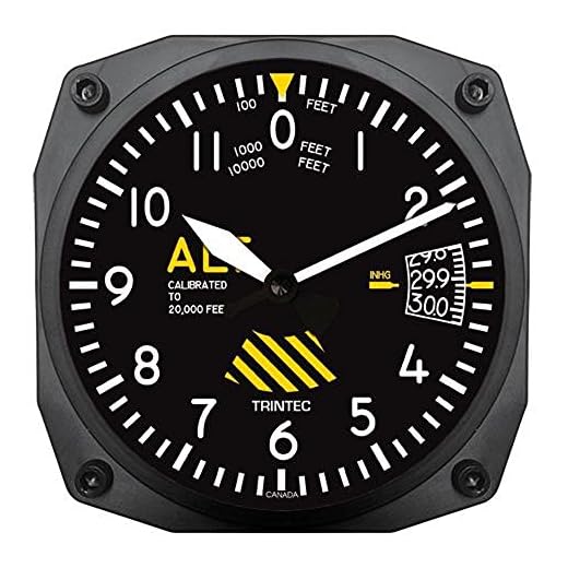 Trintec 30 th Anniversary 6.5" Aviation Altimeter Instrument Style Wall Clock 3060SE