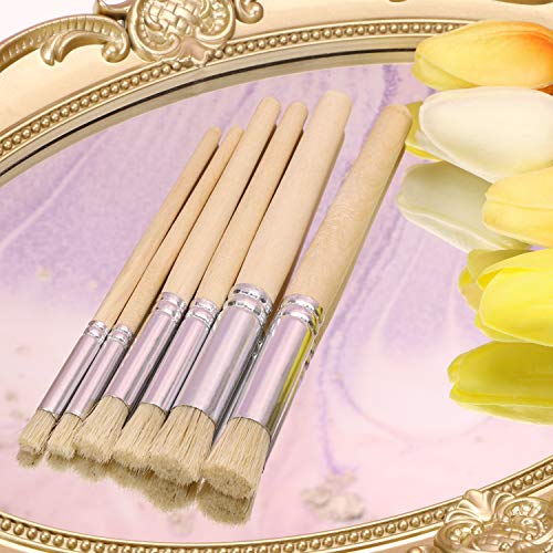 Penta Angel Wooden Stencil Brush Natural Wood Bristle Template Art Paint Brushes For Acrylic Oil Watercolor Painting On Wood Wall Paper And Crafts Project Diy (6) #TOP6
