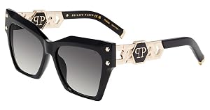 Philipp Plein Sunglasses SPP 175 S 0700 Shiny Black 57mm