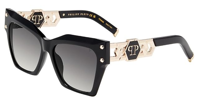 Philipp Plein Sunglasses SPP 175 S 0700 Shiny Black 57mm