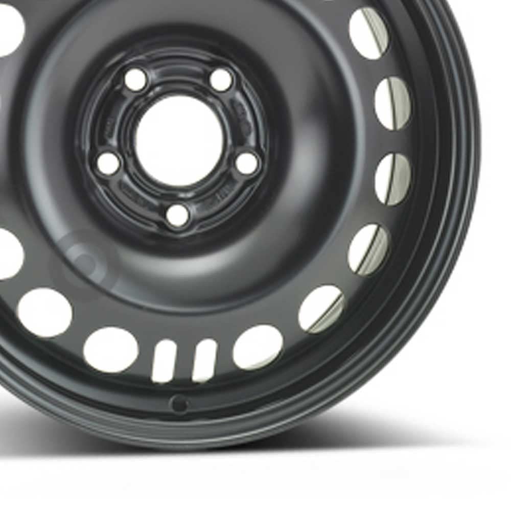 ALCAR SF9543 Cerchio in Acciaio 6x16 Corsa D (5x110) ET40 Foro mozzo 65, Nero o Argento, Ruota per autovetture