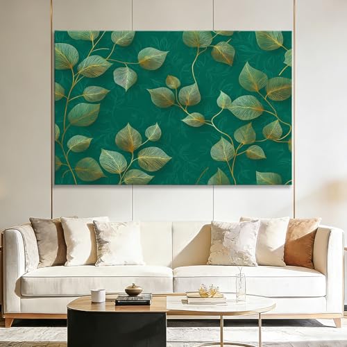 Cadeau idéal tableau décoration murale abstrait émeraude