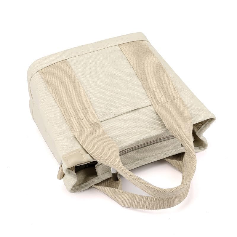 Large Capacity Multi-Pocket Handbag Canvas Tote Purses Crossbody Bag for Women Handmade Tote Crossbody Bag, (brown)4