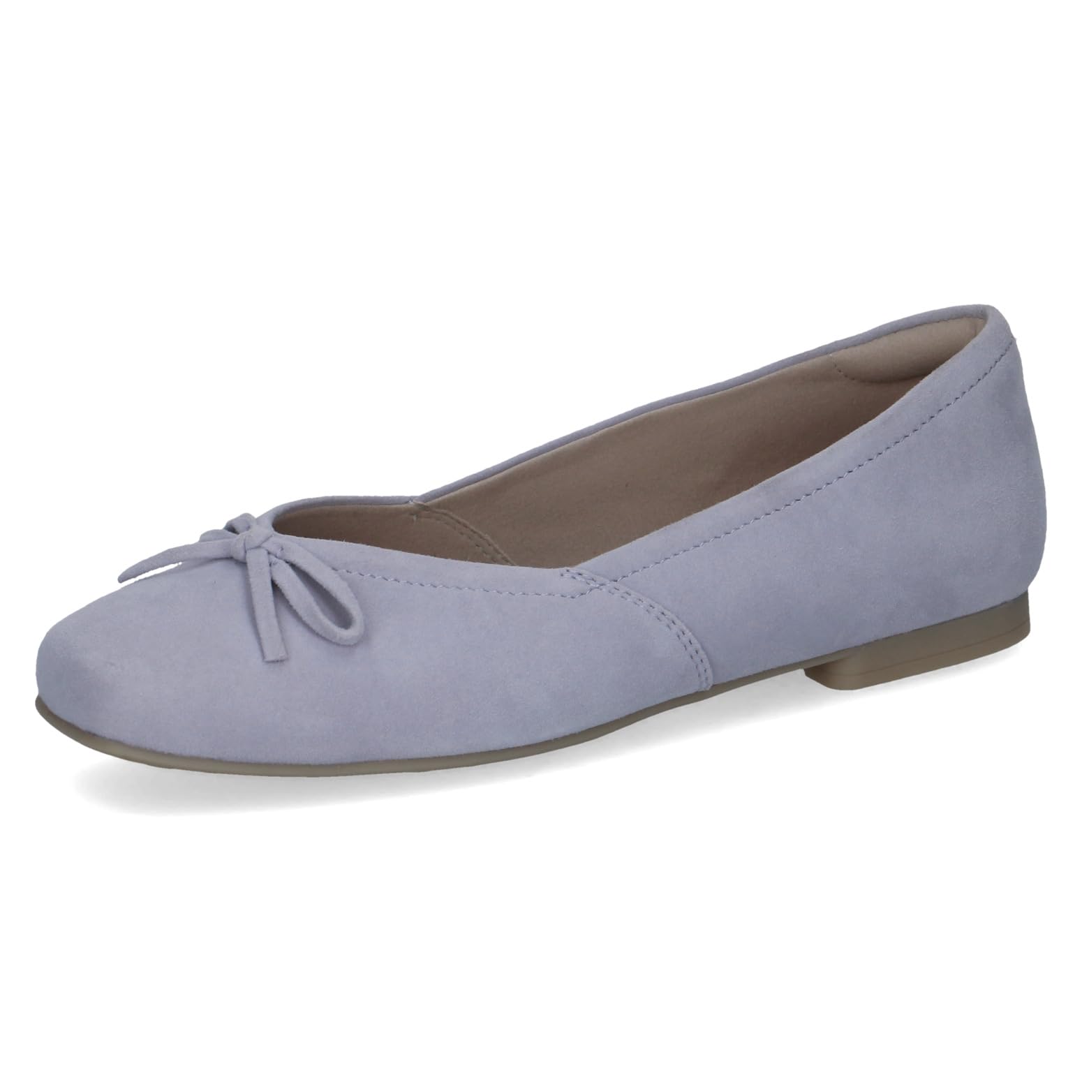 CAPRICE Women's Ballet Flats in Leather, Purple (Lavender Suede), 3.5 UK
