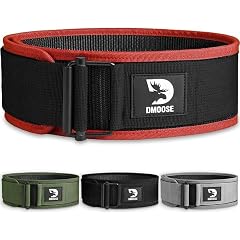 DMoose Auto Locking belt gym, Provides Lumbar Support & Stability, 4" Nylon weitht lifting belt with Adjustable Buckle, large weight lifting belt