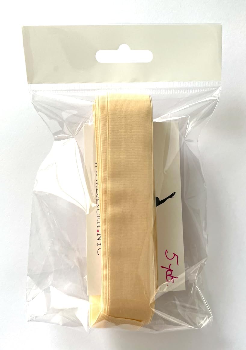 Pillows for Pointes Stretch Pointe Shoe Ribbon Euro Pink 7/8" Wide 5 Yards Nylon Spandex Ballet Ribbon for Pointe Shoes Fits 2 Pairs
