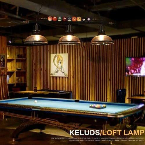 Sixyi 3 Light Vintage Industrial Chandelier Pool Table Pendant Light Adjustable Billiard Lights Hanging Lighting Decoration Ceiling Lamp For Pool Billiard Table, Bar Table, Bedroom #TOP1