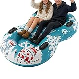 Tubo de nieve, trineo inflable resistente de 2 plazas – Tubos de nieve de exterior, para niños, adolescentes, adultos y familias