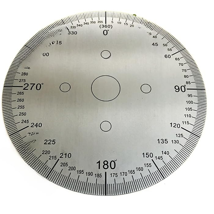 Graduated disc, stainless steel angle disc, 360 degree graduated disc, depth graduated disc, outer diameter 100, inner diameter 0, thickness 2 (100# 0# 2 dial)