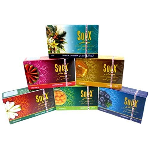 5 Packs Of Soex Hookah Shisha Flavours - [5 Boxes X 50G Each]