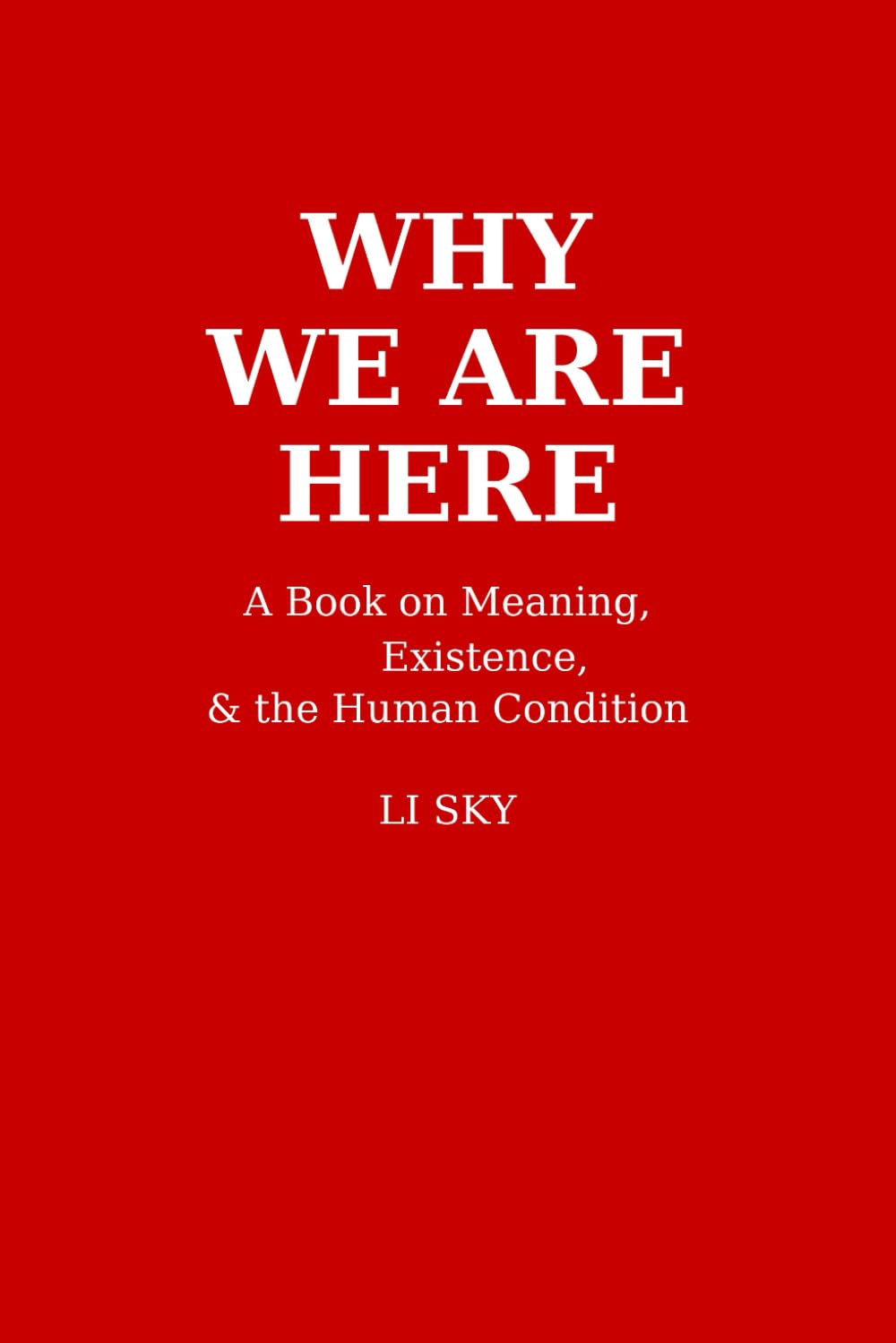 WHY WE ARE HERE: A Book on Meaning, Existence & the Human Condition