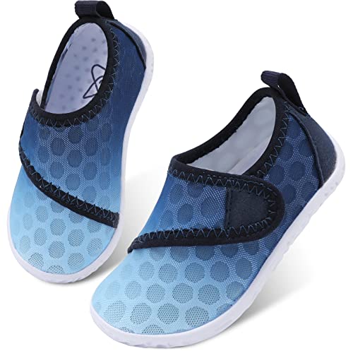 Image of LeIsfIt Toddler Water Shoes Boys Girls Barefoot Aqua Socks Kids Breathable Quick-Dry Swim Shoes for Beach Pool Surf