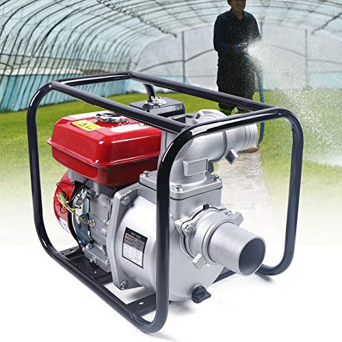 Irrigation Gasoline Water Pump,7.5Hp Portable Petrol Water Transfer High Pressure Pump For Agricultural Irrigation, Drainage And Flood Resistance,Aluminum (Red) #TOP15