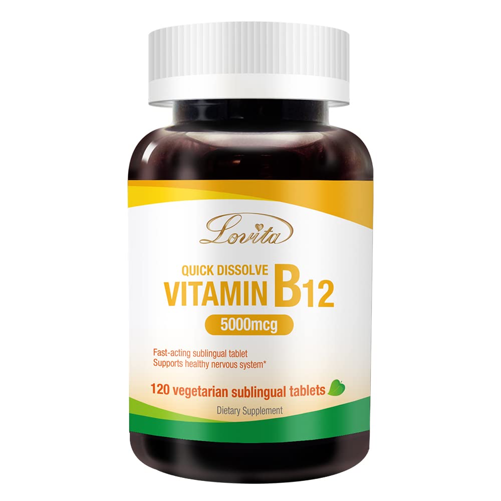 Buy Lovita Maximum Strength B12 s 5000 mcg, Quick Dissolve B12